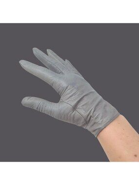 Vintage 60s Lionel Le Grand  Gray Leather Gloves 6 3/4 Wrist France